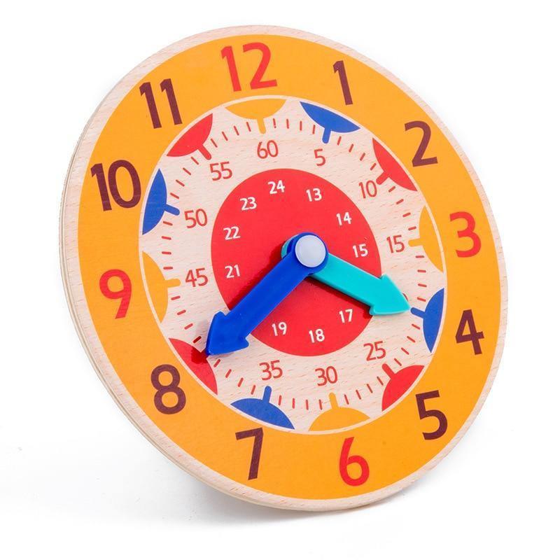 Popular Educational Wooden Clock Toys Hour Minute Second Cognition Colorful Clocks Early Learning Kids Education Toys for Children