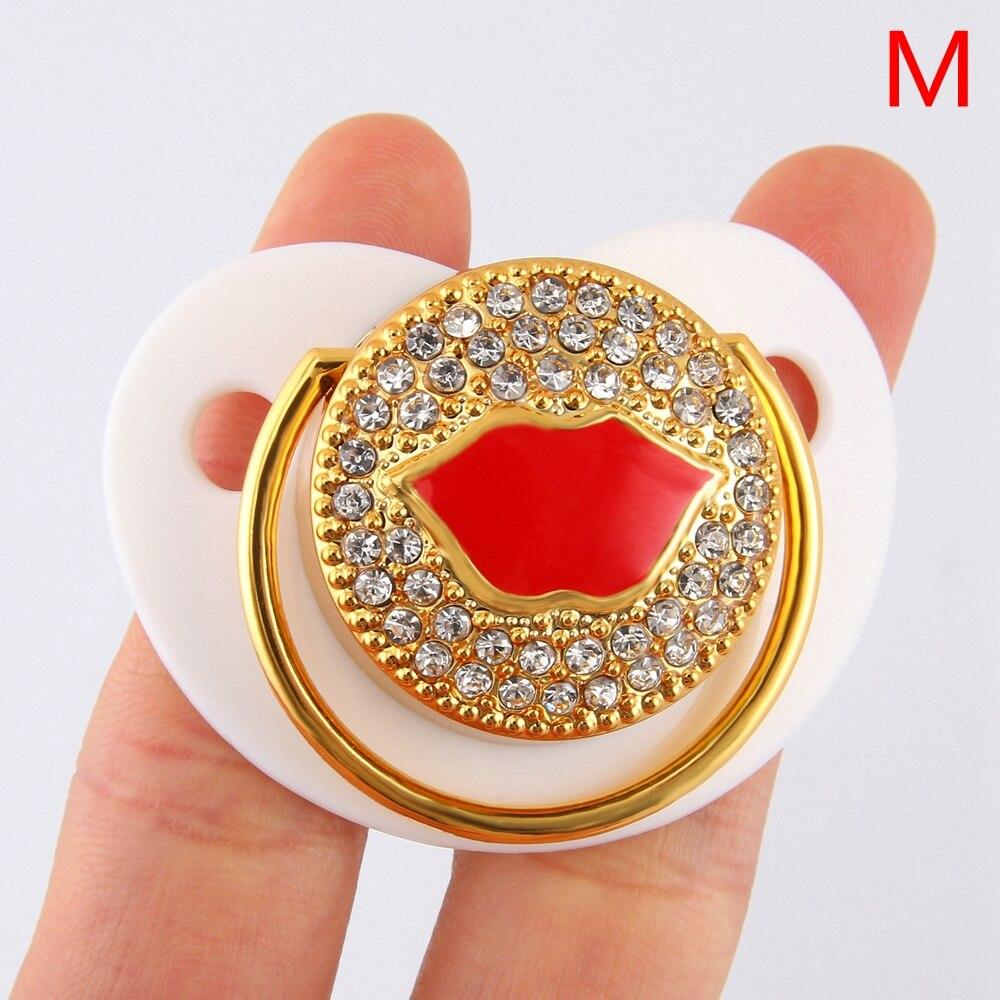 Diamond Luxury Modern Cartoon Eye Baby Pacifier Bling Newborn Kids Baby Boys Girl Nipples Silicone Pacifier For Baby