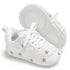 Newborn Shoes Star First Walkers Kids Toddlers Lace Up PU Leather Soft Soles Sneakers 0-18 Months