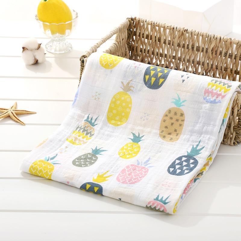 Muslin Cotton Diaper Baby Blankets Newborn Swaddle Blanket Infant Multi Purpose Bath Towel