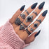 Women Crystal Finger Knuckle Rings Set For Girls Moon Lotus Charm Bohemian Ring Fashion Jewelry Gift