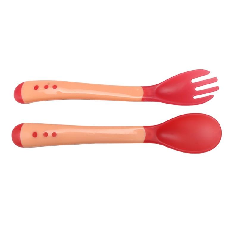 Unique Spoon and Fork Set For Newborn Baby Eating Training Easy To Hold for  Feeding Food Children Flatware Feeding Forks