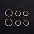 Luxury Classic Retro Women Girl Simple Round Circle Small Ear Stud Earrings In Punk Hip-hop Earrings Jewelry Style