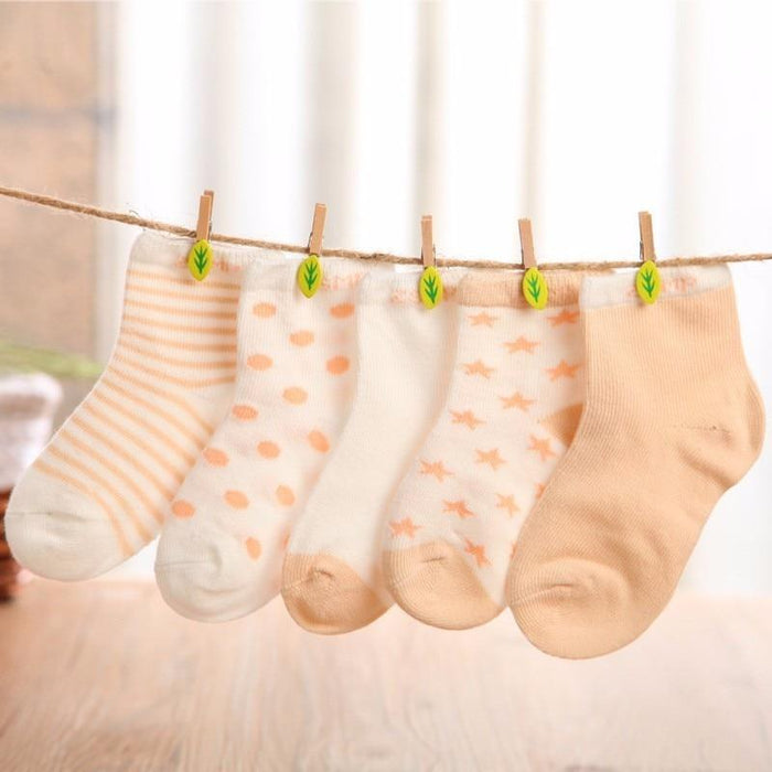 5 Pairs Colorful Mesh Cotton Thin Newborn Baby Socks For Girls And Boys Toddler Soft Socks