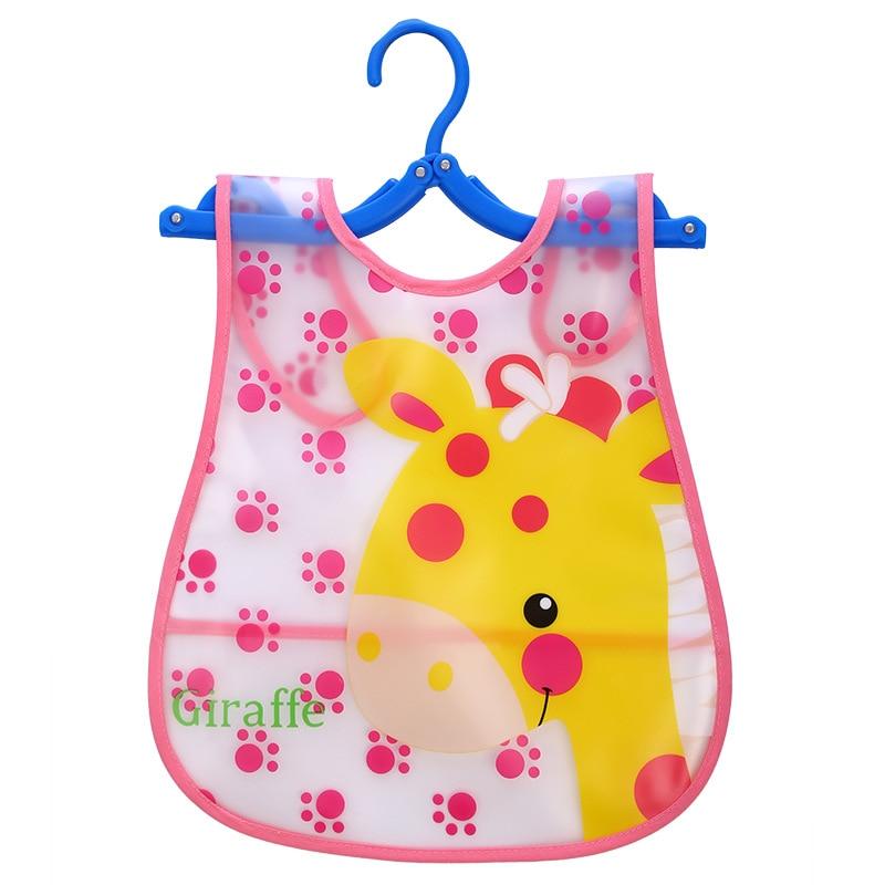 Fashion Printed Adjustable Animal Plastic Waterproof Lunch Feeding Bibs Feeding Cloth for Children In Modern Design