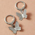 Fashion Bohemian punk Earrings Jewelry gold & silver color butterfly shape Stud Earrings