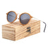 New Luxury Zebra Wood Sunglasses Handmade Round Sunglasses Polarized Eyewear  For Men and Women With UV400 Protection