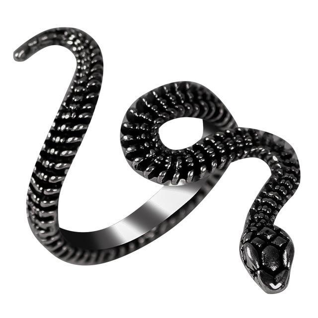 Fashion Retro Exaggerated Spirit Snake Ring Personality Punk Wind Snake-Shaped Nightclub Style  Ring For Women and Girs Student Trend Jewelry Design