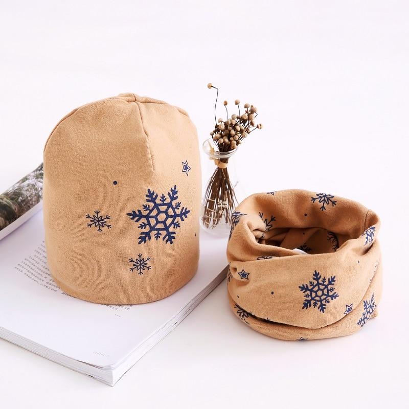 Star Print Cotton Hat And Scarf  Baby Beanie Kids Caps Children's Accessories In Modern New Design For Boys and Girls