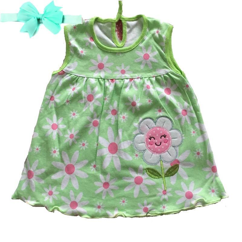 New Summer Cute Baby Girl Infant girl Princess Dress with Headband In Tutu Design With Flowers