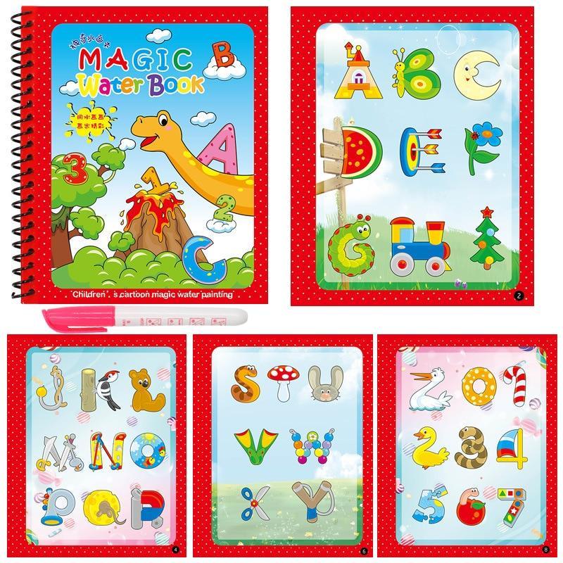 Early Education Montessori Painting Drawing Board For Kids Toys Coloring Book Doodle & Magic Pen Magic Water Drawing Book