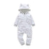 Modern High Quality Newborn Infant Baby Clothes Fleece Jumpsuit Boys Romper Hooded Jumpsuit Bear For Kids