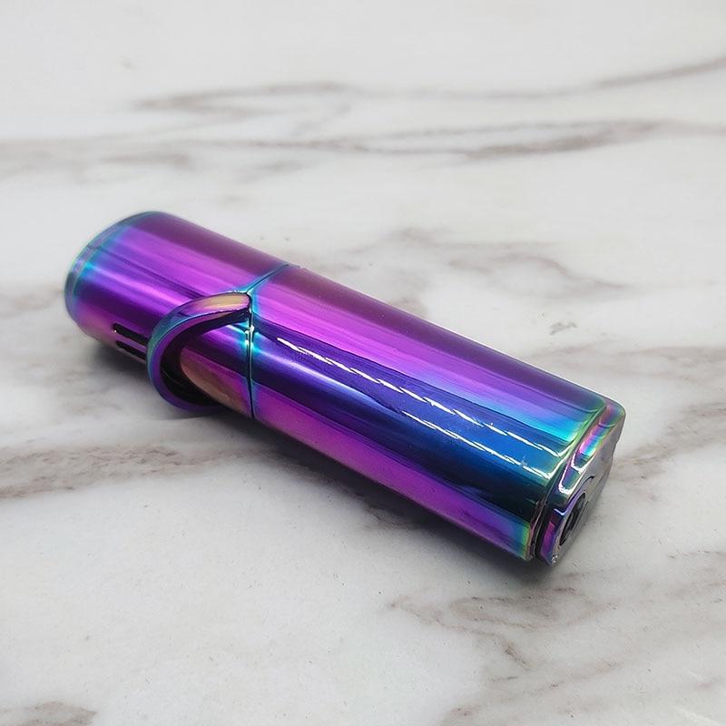 NEW Modern Luxury Grinding Wheel Three Torch Turbo Lighters For Cigarettes Accessories Cigar Smoking Lighters New Metal Design