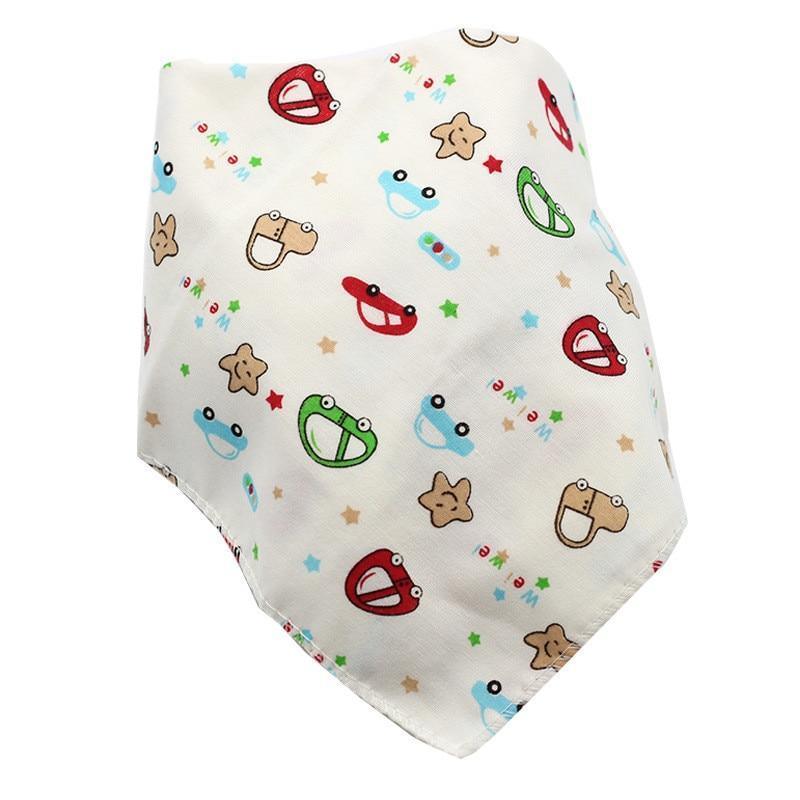 Baby Bibs Triangle Cotton Cartoon Child Bandana Dribble Bibs Newborn Slabber Absorbent Cloth For Baby and Kids