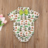 Newborn Boys Bodysuits Bow Short Sleeve Print Single Breasted Jumpsuits Shirt For Baby With Elegant Bow