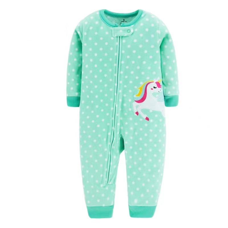 Modern Baby Girl And Boys Pajamas Clothes fleece One Pieces Jumpsuits Romper For Kids 9 - 24M