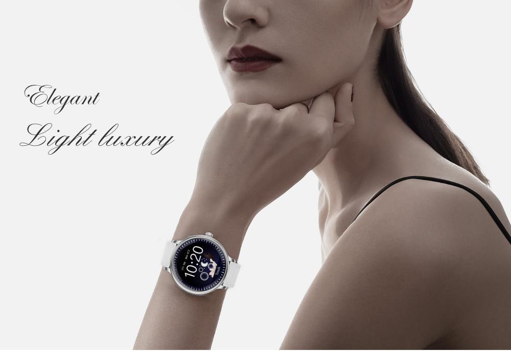 Luxury Modern Stylish Women Smart Watch With Round Screen Smartwatch For Girl Woman and Ladies With Heart Rate Monitor Compatible For Android and IOS Sistems