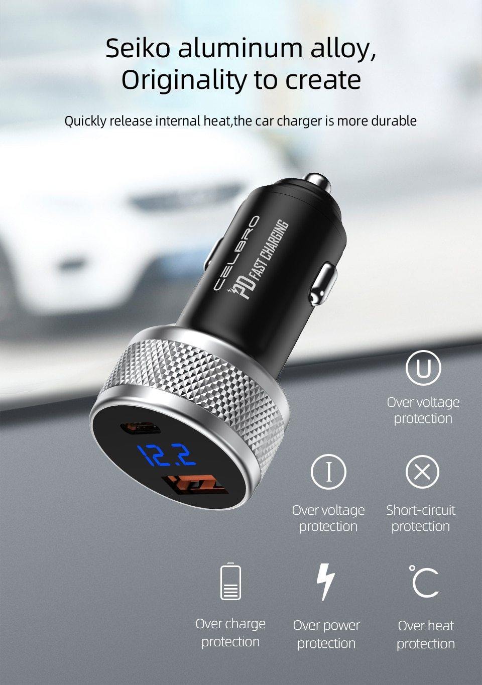 Mini Car Quick Charge 3.0 USB Charger Phone Charger Portable Auto Charge Fast Charging