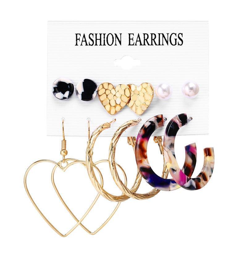 Elegant Plain Gold Metal Pearl Hoop Earrings In Fashion Big Circle Style For Women