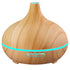 New 550ml Wood Essential Oil Diffuser Ultrasonic USB Air Humidifier with 7 Color LED Lights Remote Control Office Home Diffuser for Office, Home, Bedroom, Living Room, Study, Yoga, Spa; White Wood Grain with Multiple Lighting Options