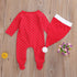 Newborn Baby Boy Girl Long Sleeve Footies Jumpsuit Autumn Polka Dot Zipper Christmas style Romper For Boys And Girls