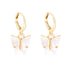 Luxury Fashion Acrylic Butterfly Stud Cute Butterfly Pendant Necklace and Earrings For Women Colorful Girls Jewelry Gifts