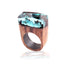 Epic Handmade Luxury Wedding Wood Resin Stone Ring Elegant With Magnificent Fantasy Secret Magic Landscape Wooden for Women and Men