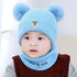 Winter Children Hat Bonnet Enfant Knitted Cute Baby Cap For Girls Boys 0-24 Months For Kids In Modern Bear Design