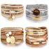 Legendary Amazing New Modern Fashion Pearl Elegant Multi-Layer Leather Handmade Bracelet Bangle Luxury For Woman