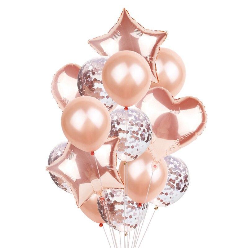 14Pcs Multi Confetti Balloons For Happy Birthday Party Balloons In Several Luxury Variant Helium Ballons For Celebrations for Boy Girls and  Babies party