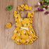 Newborn Baby Girls Ruffles Romper  Backless Flower Sun suit Jumpsuits With Headband In Luxury Floral Design