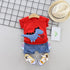 Fashion Infant  Clothing Set for Boys and Girls Cute Summer Casual Clothes Set  Top+Shorts Kids Clothes Summer Edition T shirt and Pants Set