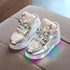 Modern Trend NEW Fashion Style Baby Fashion Sneakers For Children Girls  Star Luminous Child Casual Colorful Light LED Shoes Sneakers