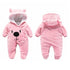 Newborn Winter Hoodie Baby Rompers Outwear Infant Baby Jumpsuit 3M -12M For Girls and Boys Winter Romper