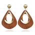 Modern Korean Statement Elegant Black Acrylic Drop Earrings for Women New Fashion Jewelry Luxury Vintage Epic Geometric Gold Asymmetric Earringa