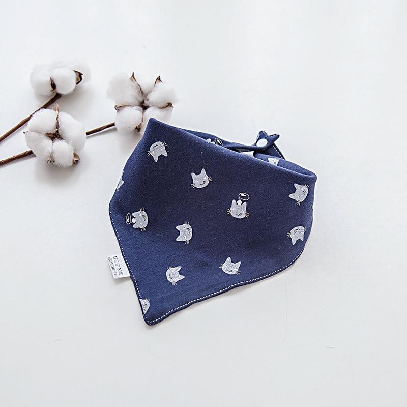 Cotton Cartoon Bandana Feeding Saliva Towel Waterproof Bibs For Baby Burp Accessory Adjustable Button Durable Baby Towels