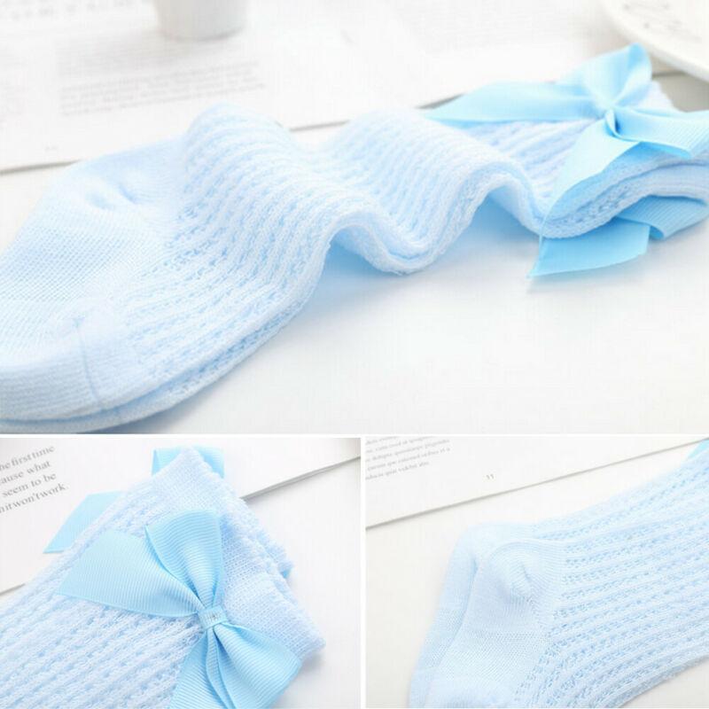 Princess Cute Baby Knee High Stylish Cotton Bow Soft Comfortable Socks Flexible Breathable Sock For Baby Girls