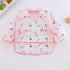 Cute Cartoon Print Baby Waterproof Long Sleeve Apron Children Feeding Smock Bib Baby Accessories