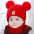 Modern Luxury Children Hats Pom Pom Ball Hat Kids Warm Wool Hooded Hat Baby Scarves Toddler Caps For Kids