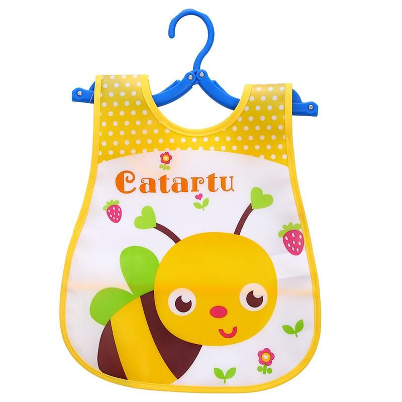 Fashion Printed Adjustable Animal Plastic Waterproof Lunch Feeding Bibs Feeding Cloth for Children In Modern Design