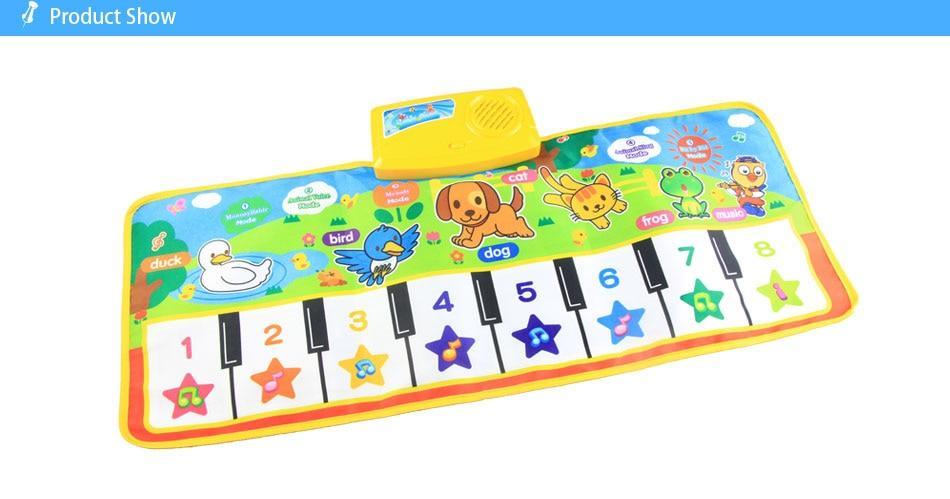 Trend New Baby Musical Mat Music Carpet Funny Animal Voice Singing Playing Music Piano Early Educational Learning Toys for Kids