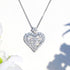 Diamond Shiny Heart Cubic Zirconia Charm Women Necklace Love Birthday Gift Formal Occasion Party Dazzling Pendent Necklace Jewelry Design