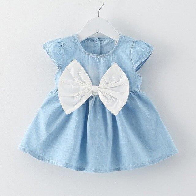 Children's Wear Dress Girls  Dresses For Party and Wedding with 100% Cotton Striped Lapel Fly Sleeves