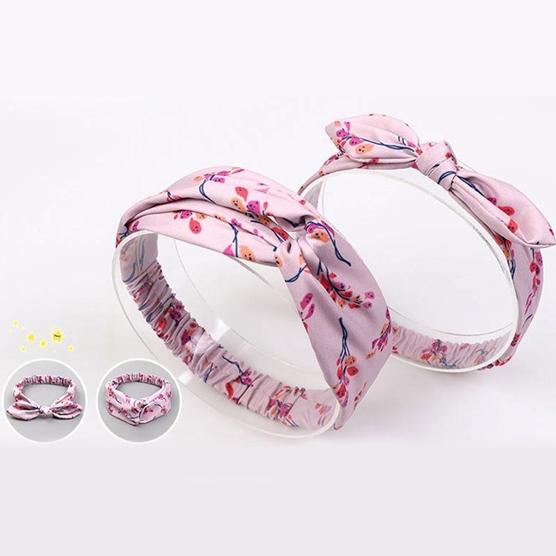 Modern Mother & Daughter Rabbit Ears Bow Hair Bands Cloth Headband Bowknot Headwear Bow