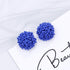 Luxury Handmade Blue Geometric Pendant Earrings In Multiple Earrings Trendy Beaded Dangle Earrings In Korean Style