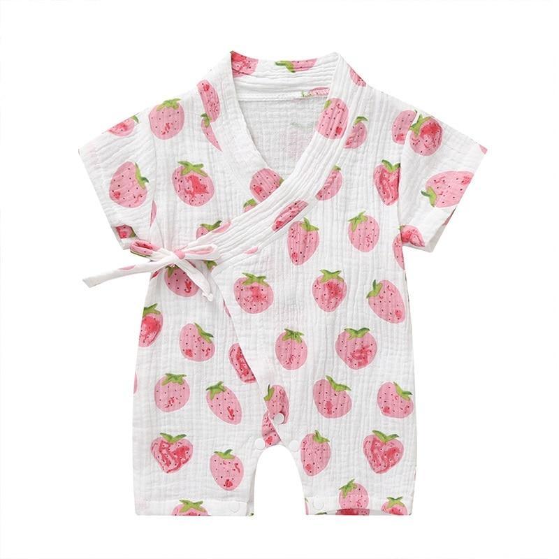 Summer Baby Girl/Boys Clothing Short-sleeved Rompers Jumpsuit Floral Print  Cute Soft Newborn Infant Baby Playwear For Girls and Boys Kids