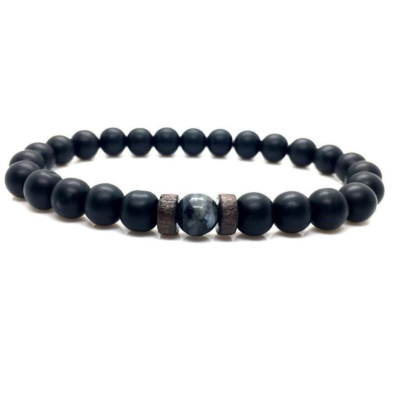 Lava Stone Men Wrist  Bracelet Natural Moonstone Bead Tibetan  Chakra Diffuser Bracelets For Men Jewelry Cool Gifts