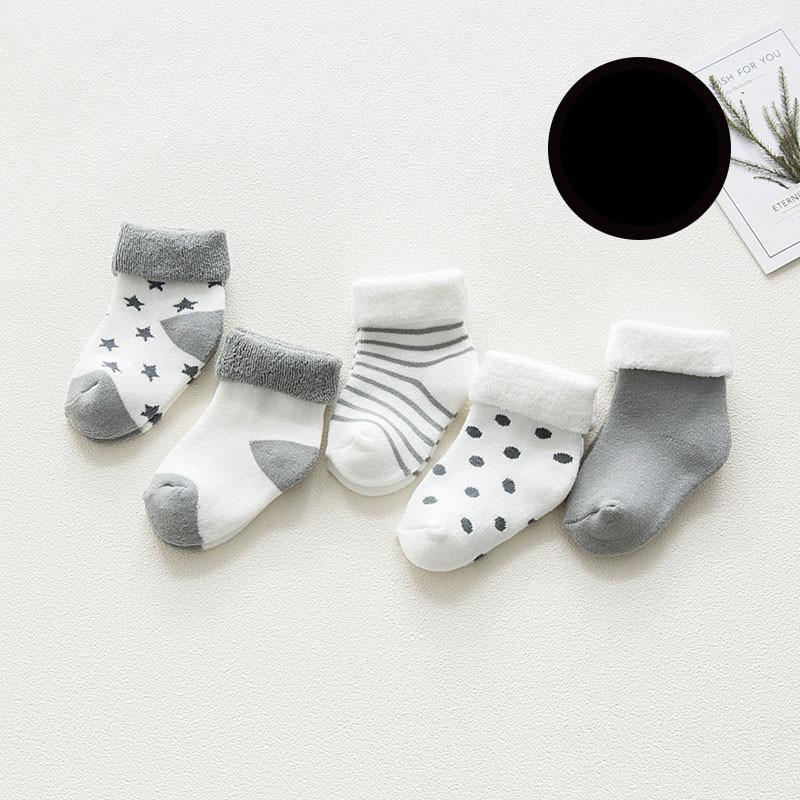 5 Pair High Quality Thicken Cartoon Comfort Cotton Newborn Socks Kids Boy And Girl Socks