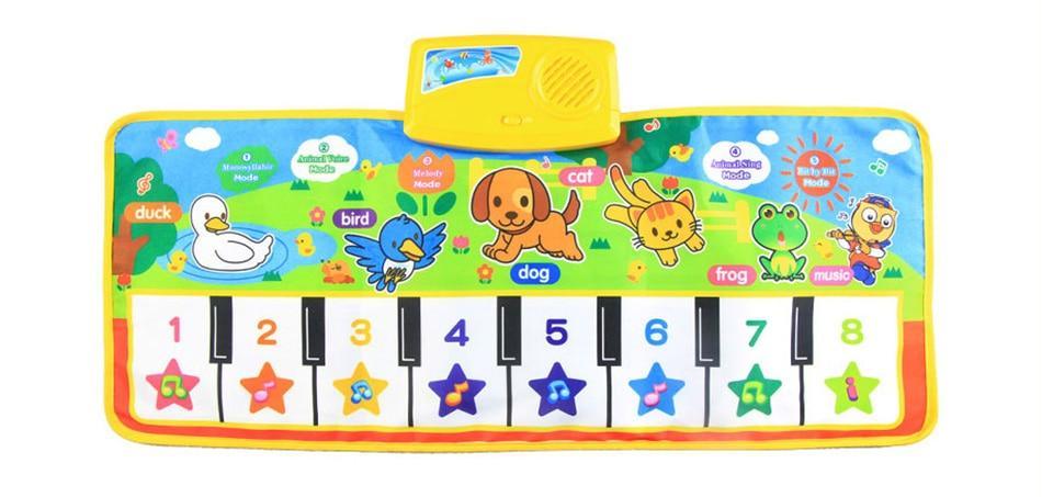 Trend New Baby Musical Mat Music Carpet Funny Animal Voice Singing Playing Music Piano Early Educational Learning Toys for Kids