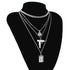 Modern Streetwear Flame Unisex Choker Elegant Necklace Punk Style Gold Black Pendant Necklace Luxury Rock Chain Jewelry Accessories